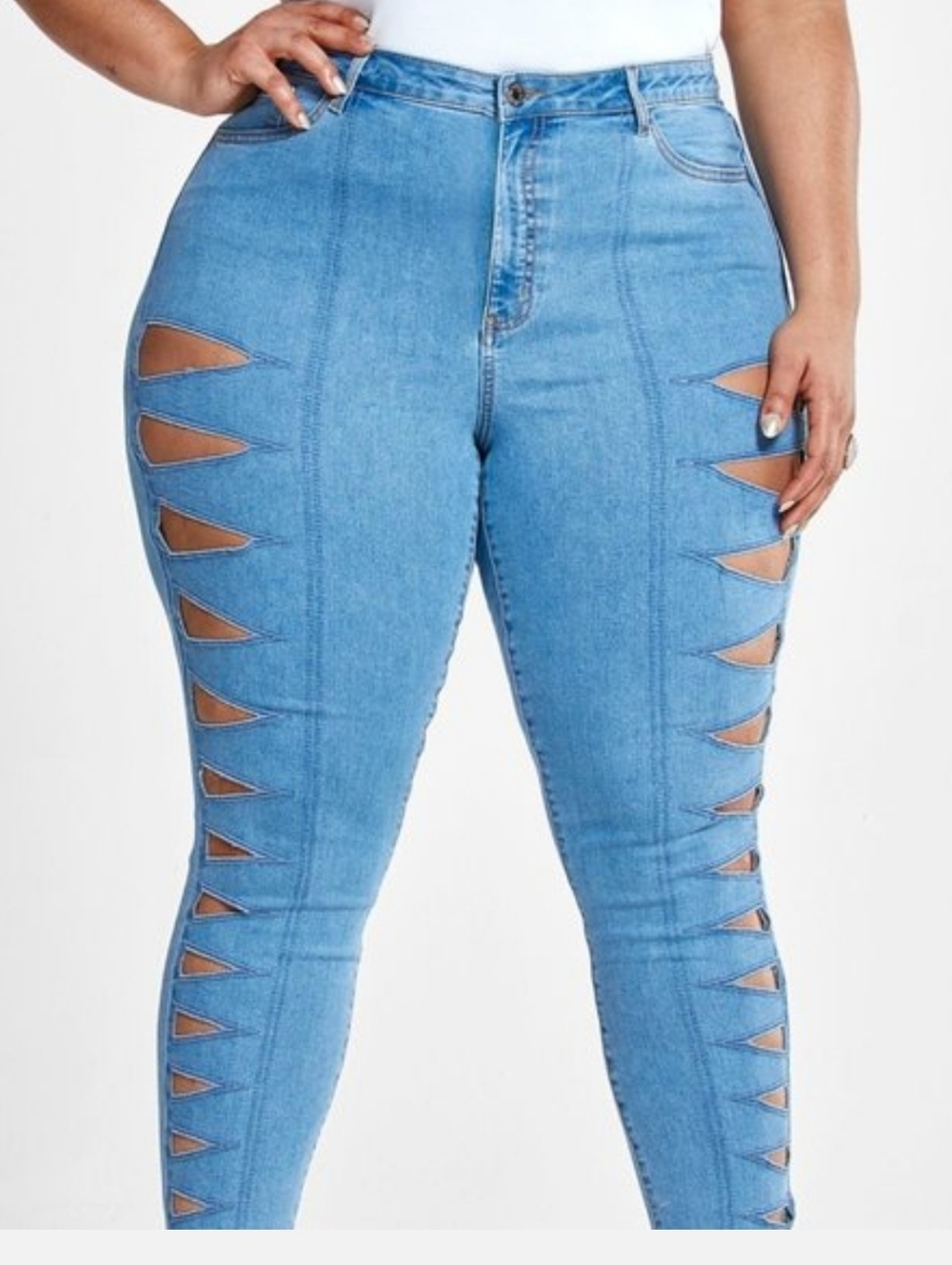 NWOT FTF CUT OUT SKINNY JEANS 14